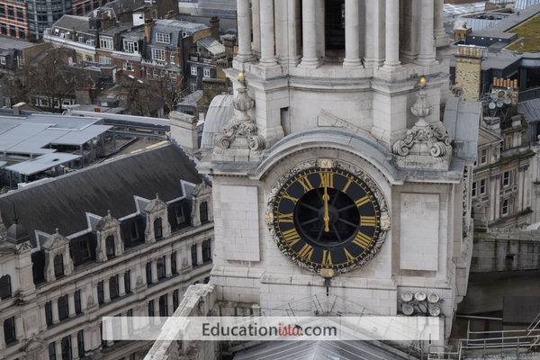 St Paul's Cathedral clock. Photo credit © L Rowe 2016