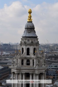 St Paul's Cathedral spire. Photo credit © L Rowe 2016